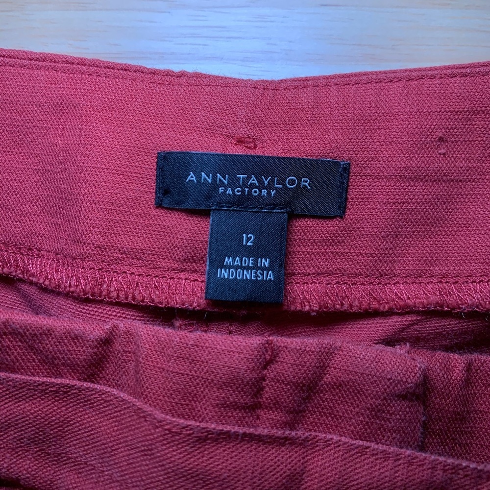 Ann Taylor Size 12 Cotton Wide Leg Pants - Picture 7 of 13